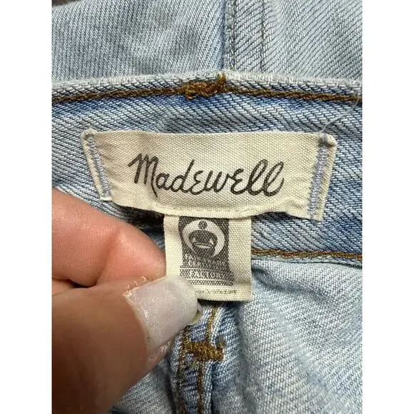 Madewell Women’s The Dad Jean High Rise Distressed Size 26 Light Wash - Picture 11 of 14